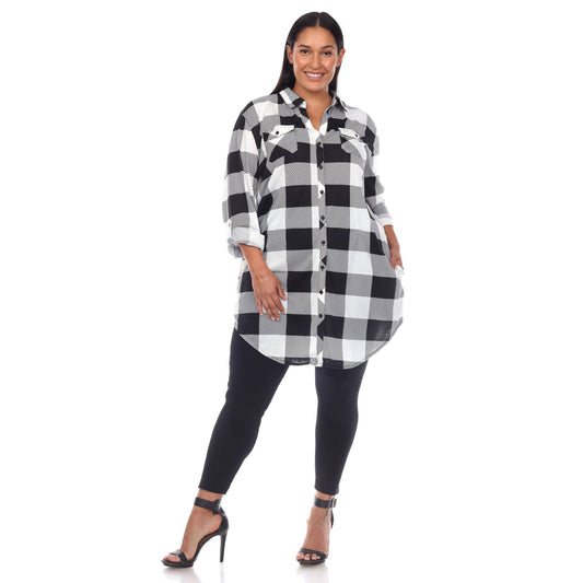 Plaid Tunic Shirt *plus